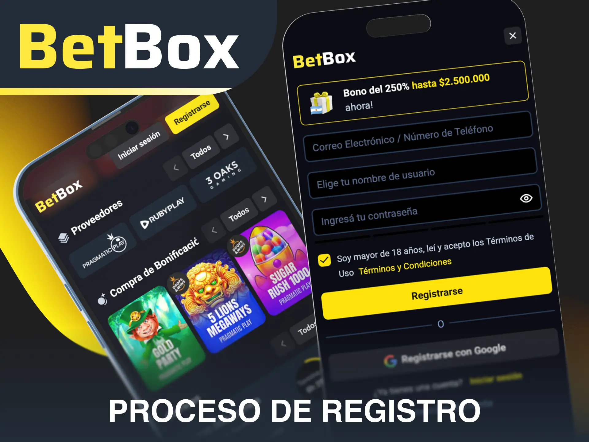 Completa el proceso de registro oficial en la app de Betbox rápidamente.