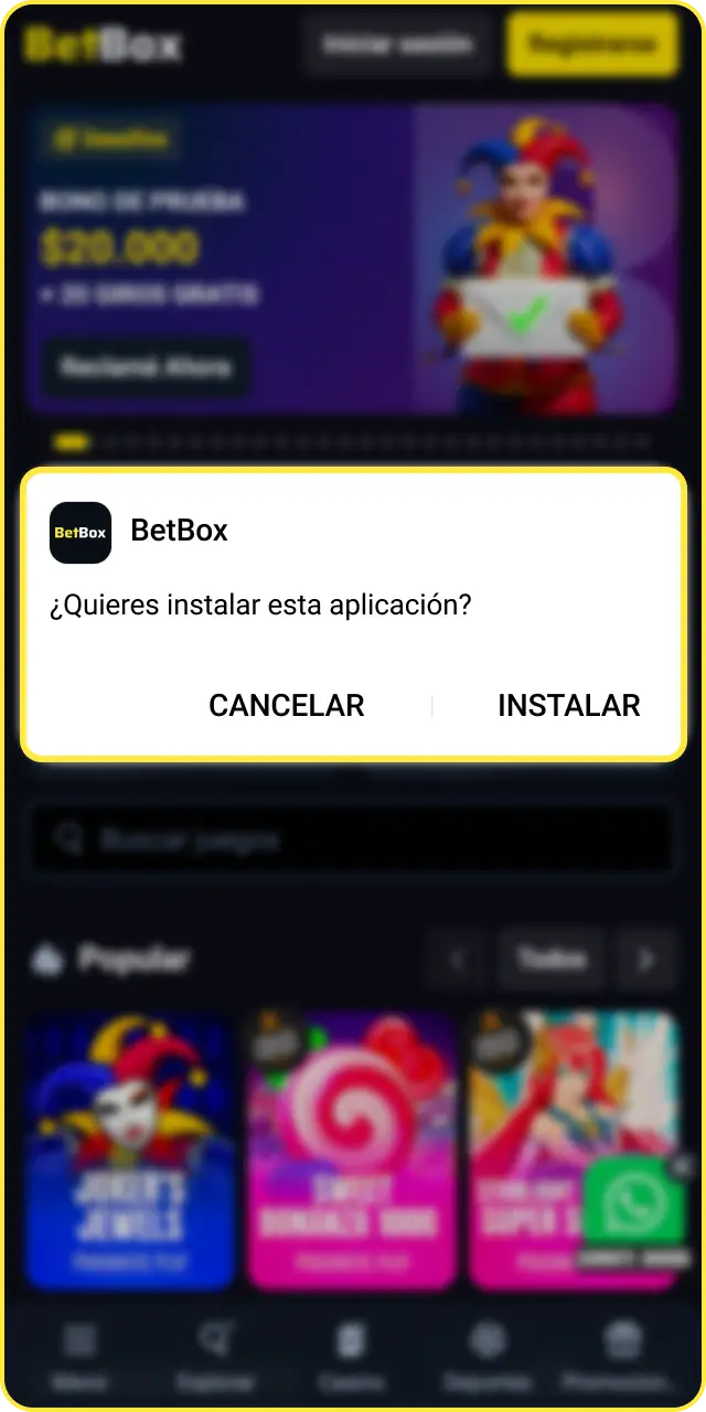 Descargá el APK oficial de Betbox para Android de forma segura.
