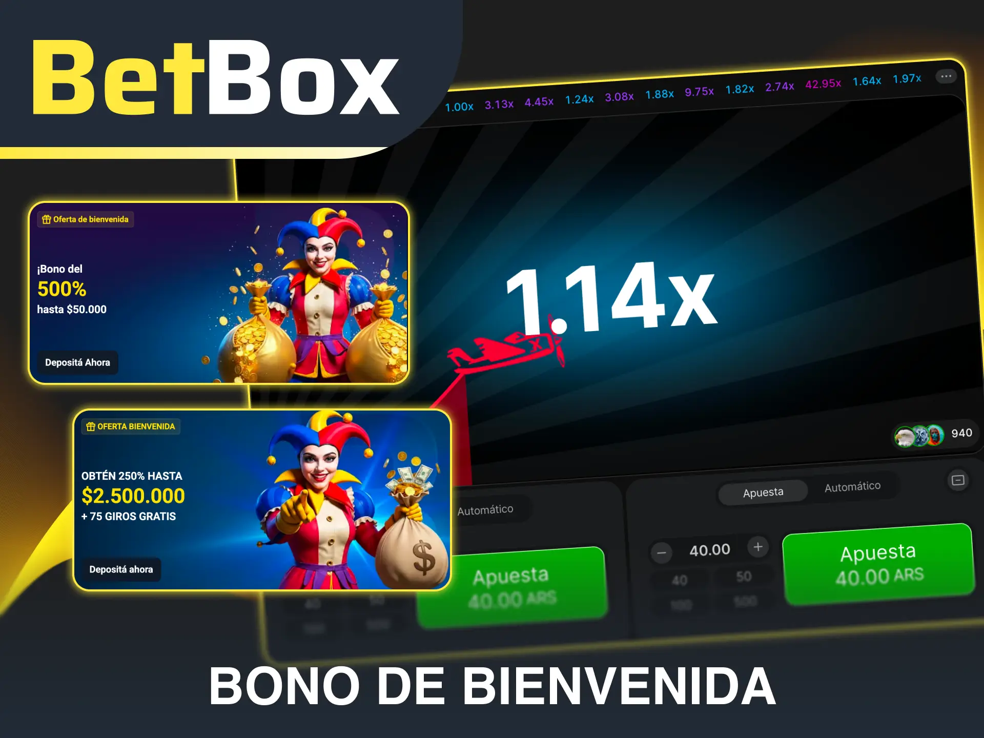 Activá un excelente bono de bienvenida de Betbox para ganar en Aviator.
