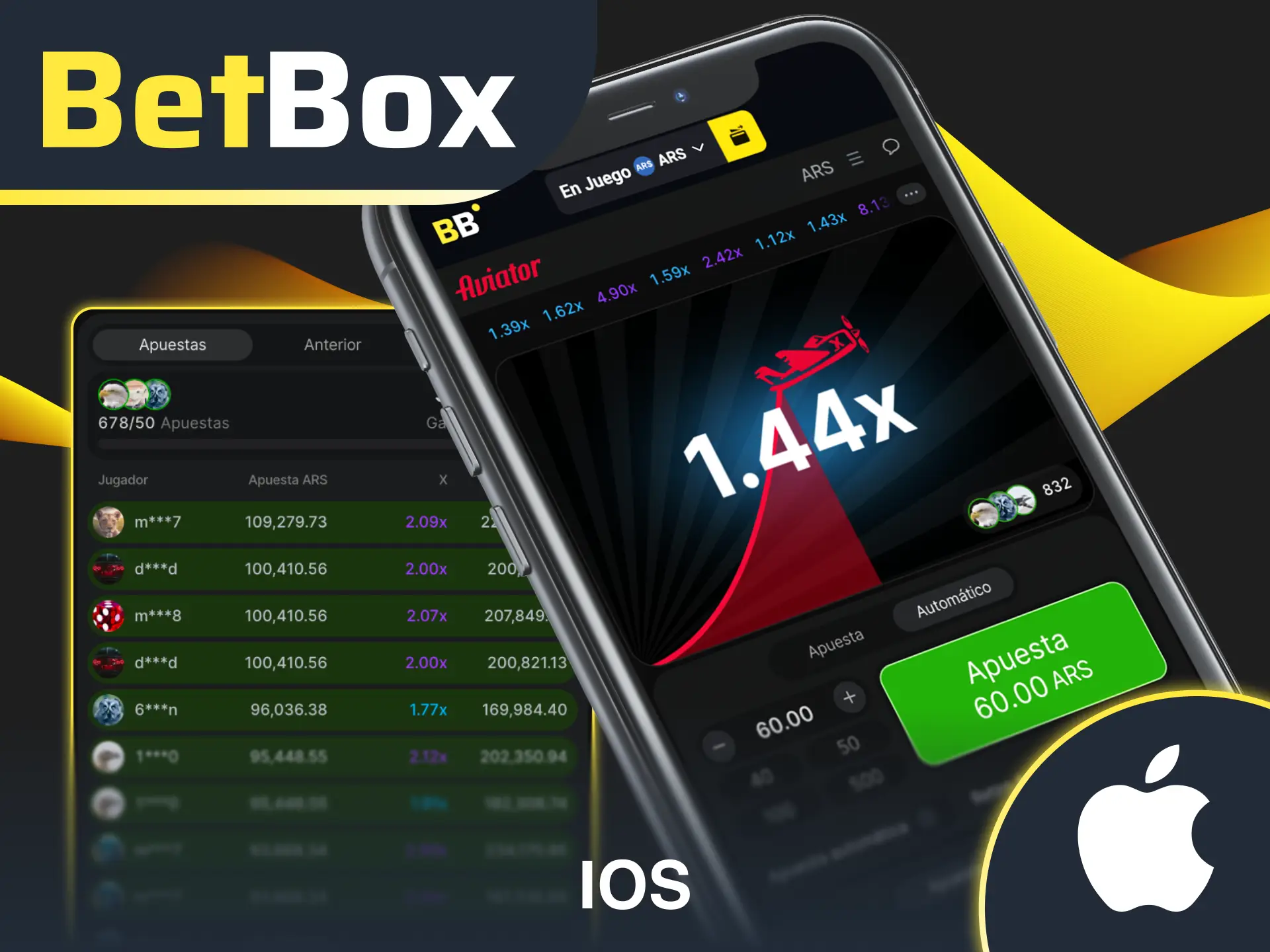 Obtené la versión móvil para iOS y disfrutá Aviator en Betbox.