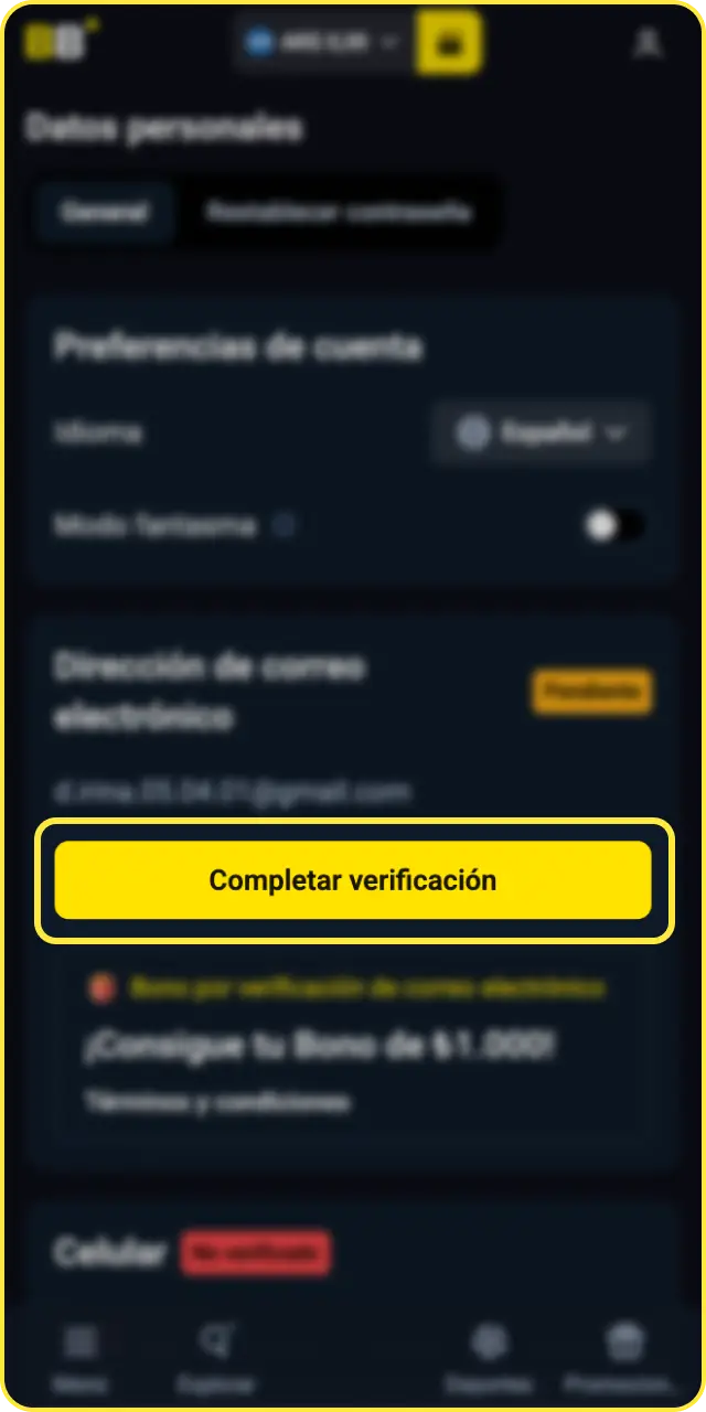 Subí tus documentos para la verificación requerida en la guía de Betbox Aviator.