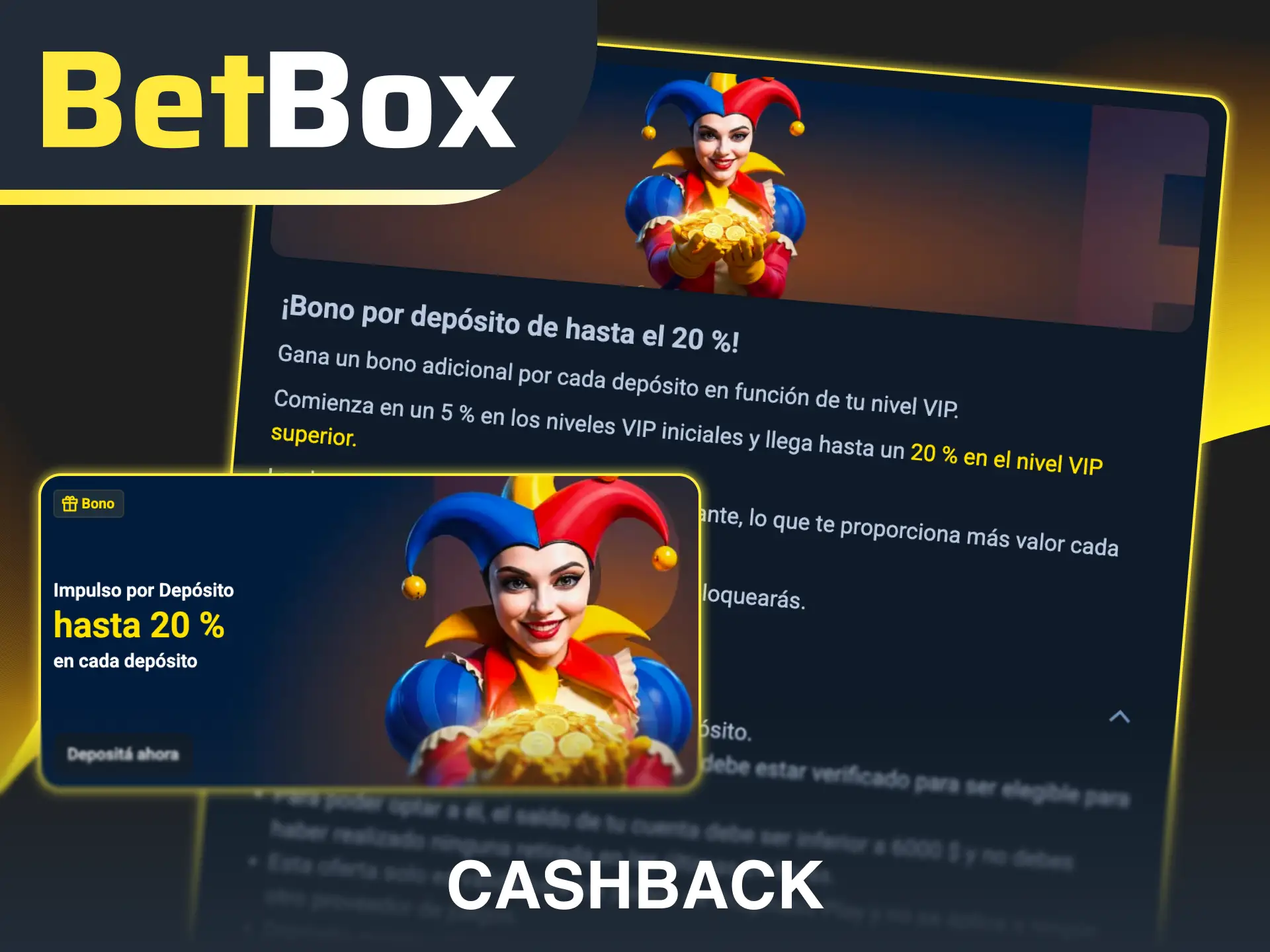 Recupera dinero con el cashback activo disponible en el sitio de Betbox.