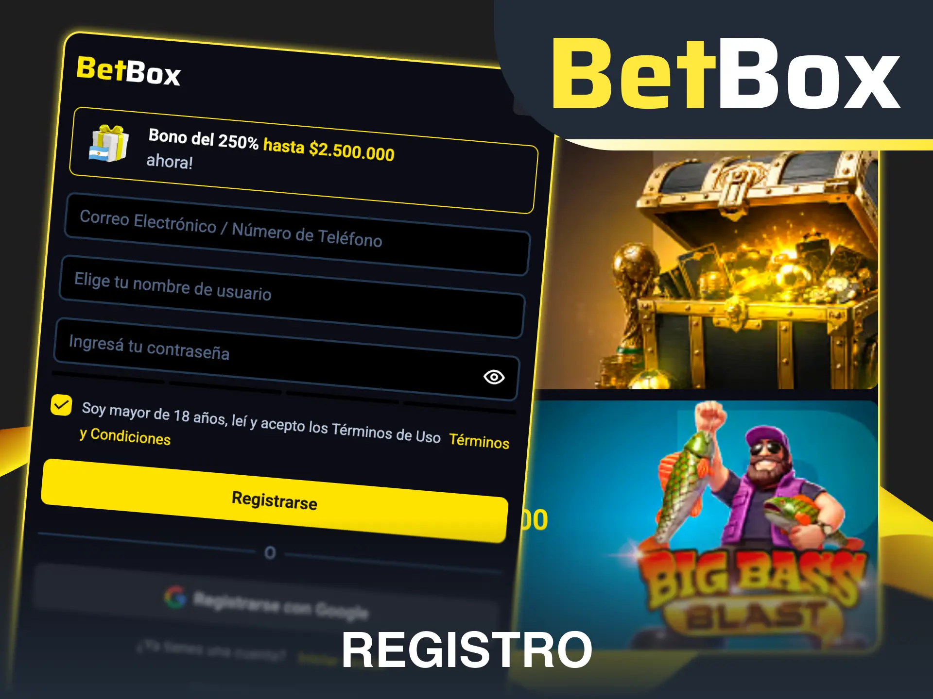 Aprende cómo registrarse en Betbox y reclamar tu bono de forma inmediata.