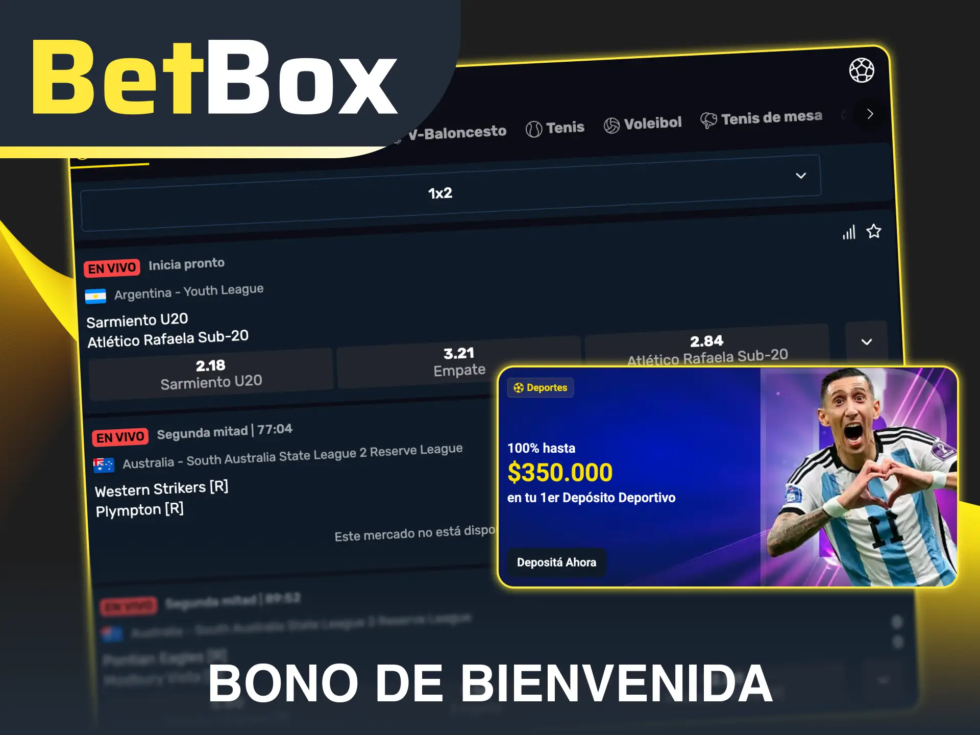 Activa tu bono de bienvenida para apostar al fútbol en Betbox hoy.