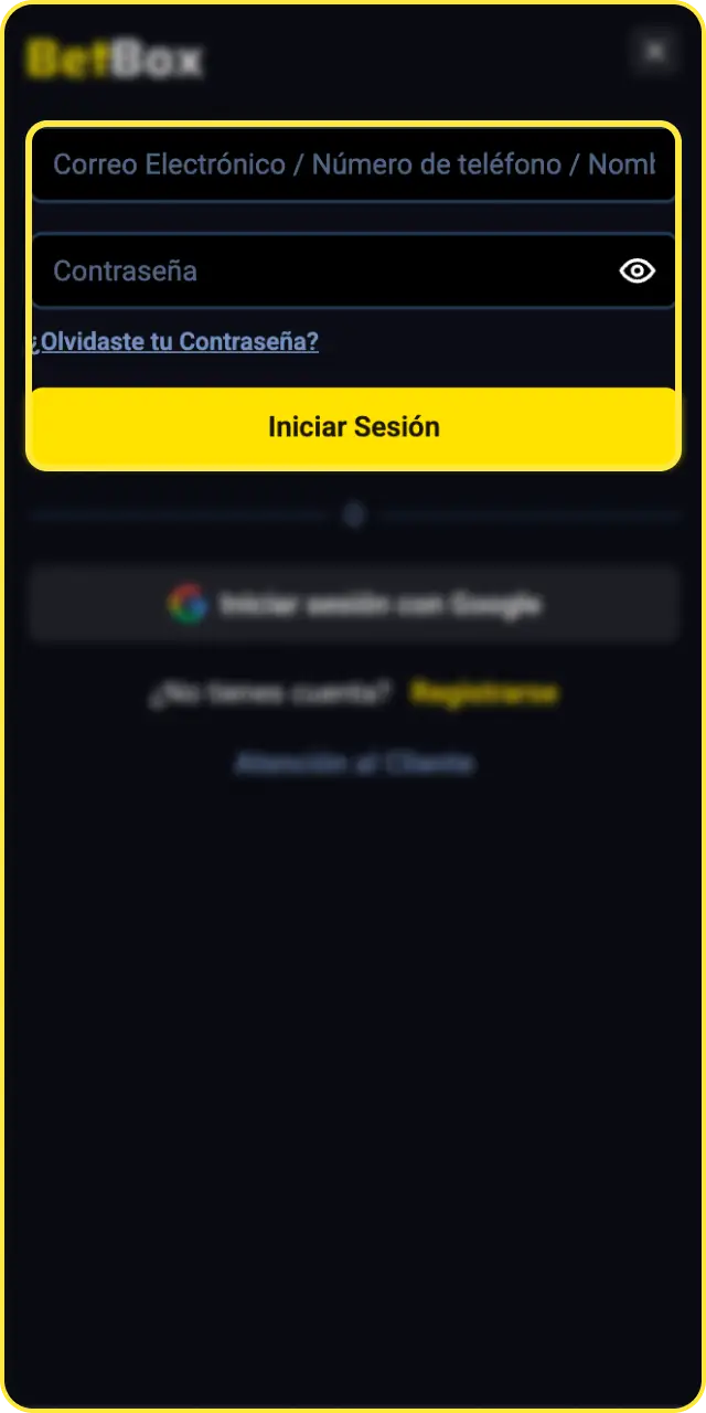 Iniciá sesión en la plataforma y buscá los mejores partidos de fútbol en Betbox.