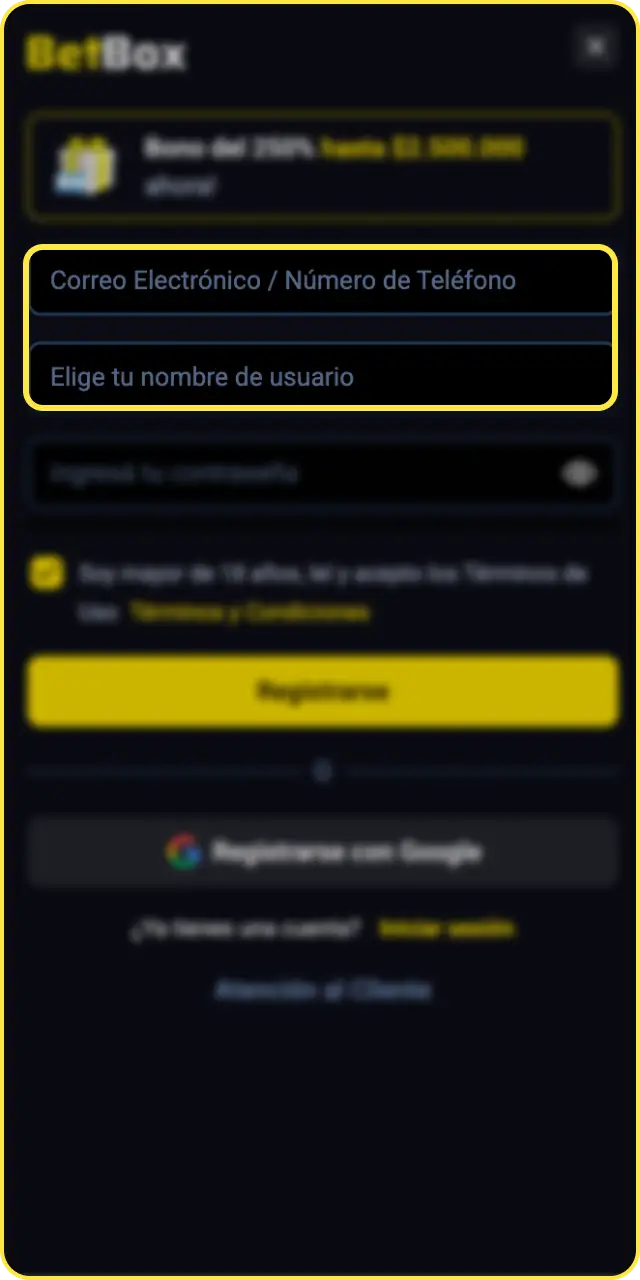 Registrá tu cuenta hoy mismo para comenzar tus apuestas de fútbol en Betbox.