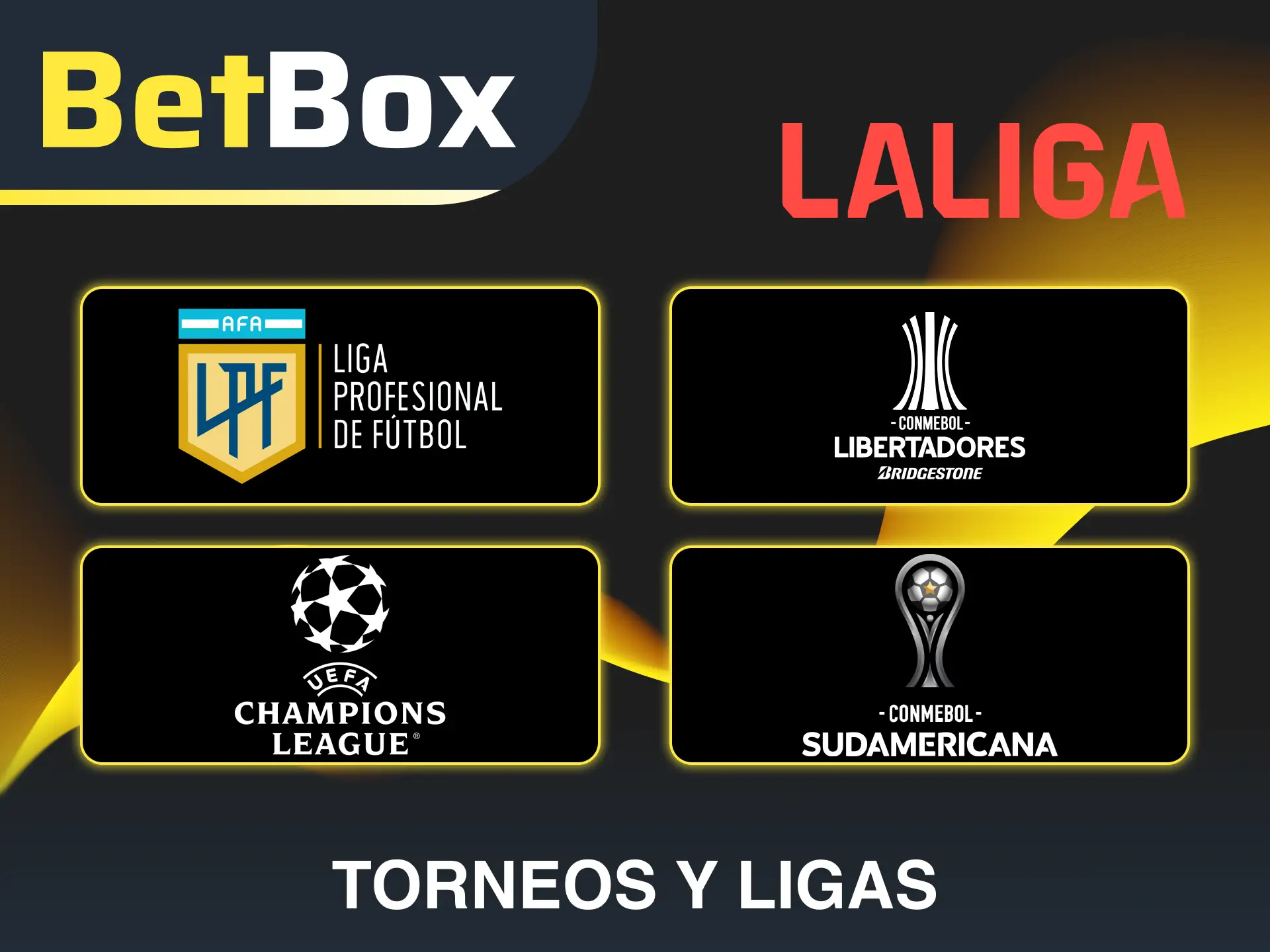 Apuesta en los torneos y ligas de fútbol populares de Argentina con Betbox.