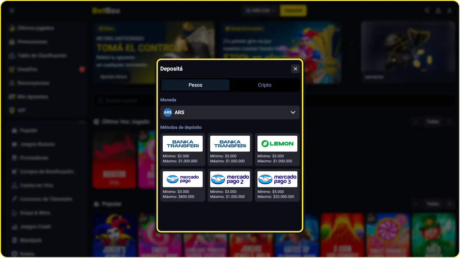 Utilizá los métodos seguros para depositar fondos y jugar MMA en Betbox.
