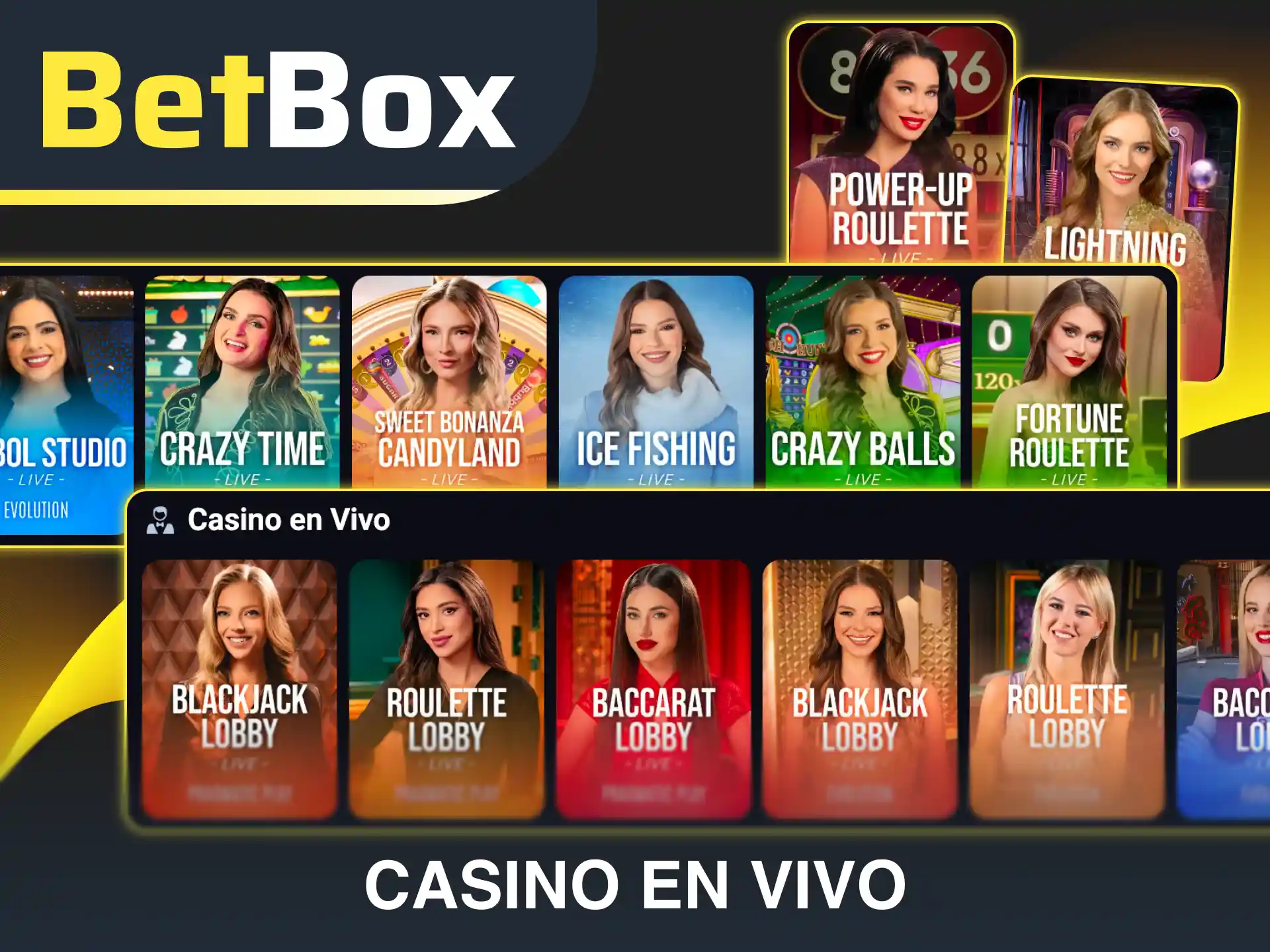 Sentí la emoción del casino en vivo de Betbox con crupieres reales.