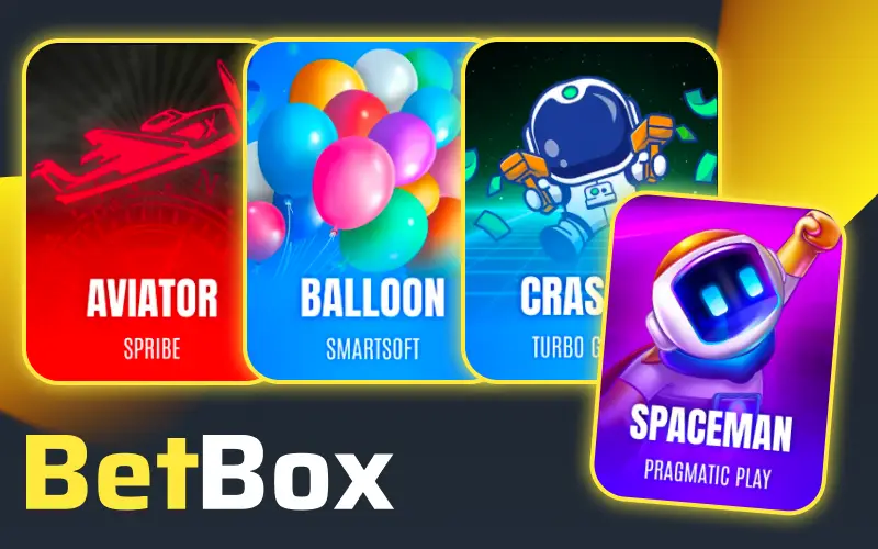 Jugá a los emocionantes crash games en la sección de casino online en Betbox.
