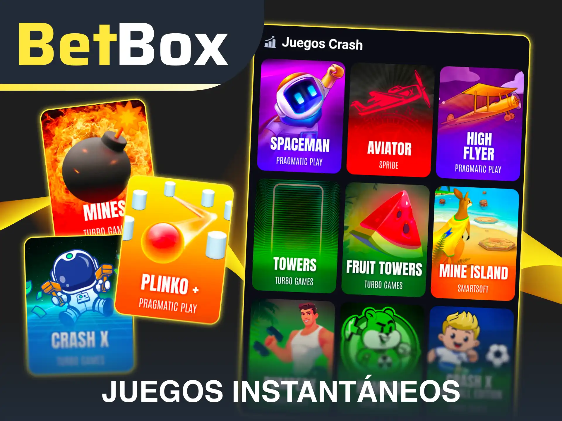 Ganá dinero al instante con los divertidos juegos instantáneos en Betbox.