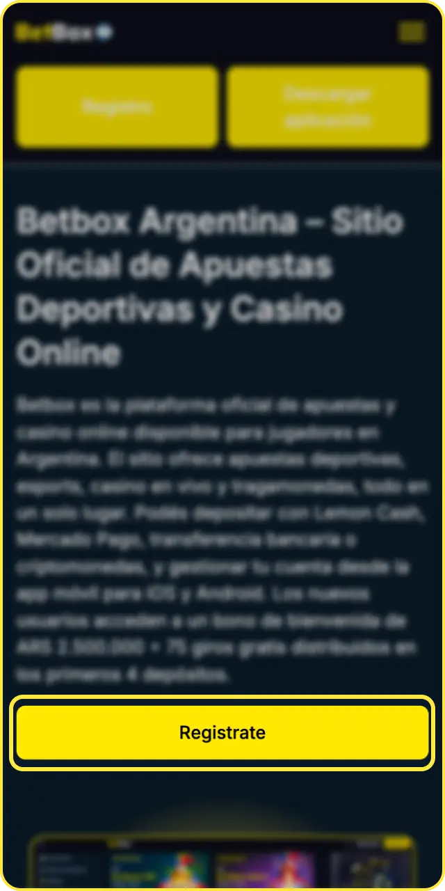 Accedé al sitio oficial y descubrí cómo realizar tu primera apuesta en Betbox.