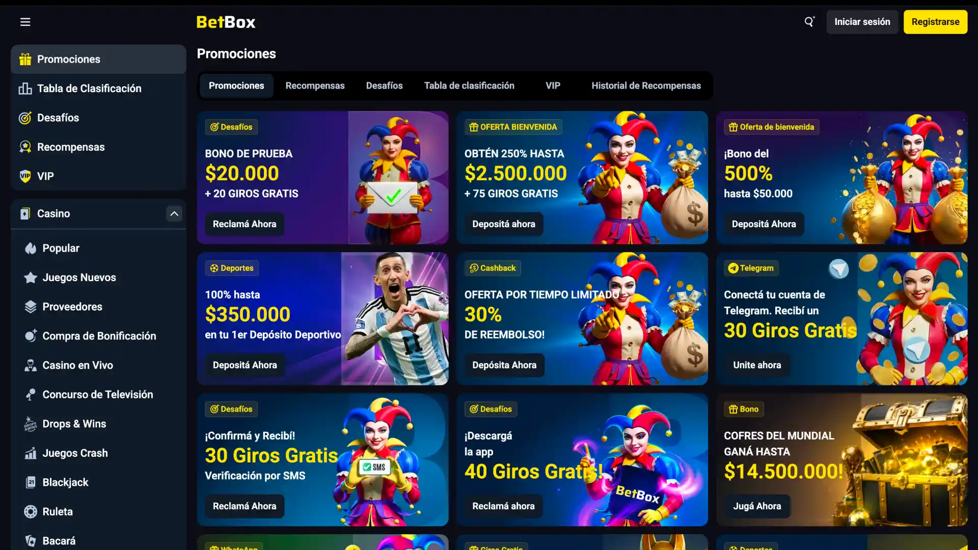 Aprovechá los increíbles bonos disponibles en el sitio oficial de Betbox ahora.