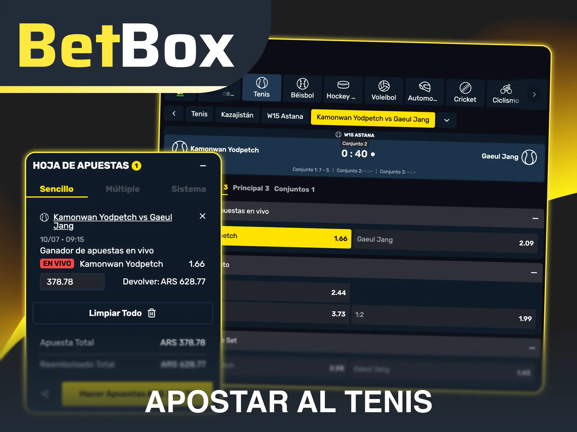 Aprende paso a paso cómo apostar al tenis en Betbox con cuotas altas.