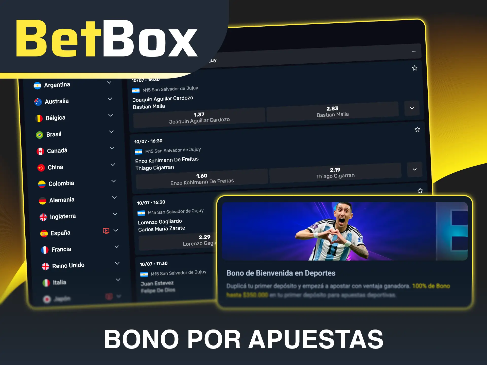 Reclama un excelente bono por apuestas de tenis en Betbox y gana más.