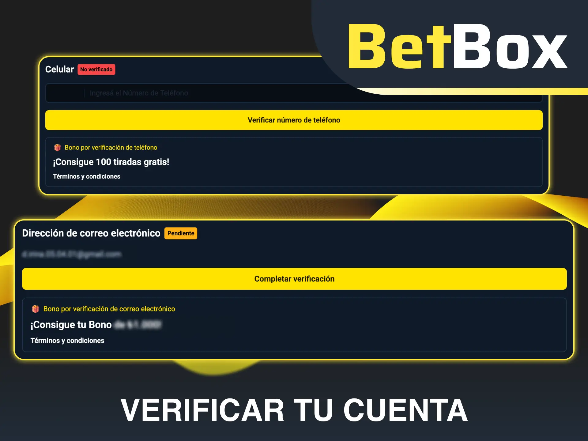 Completá el proceso oficial para aprender cómo verificar tu cuenta en Betbox.